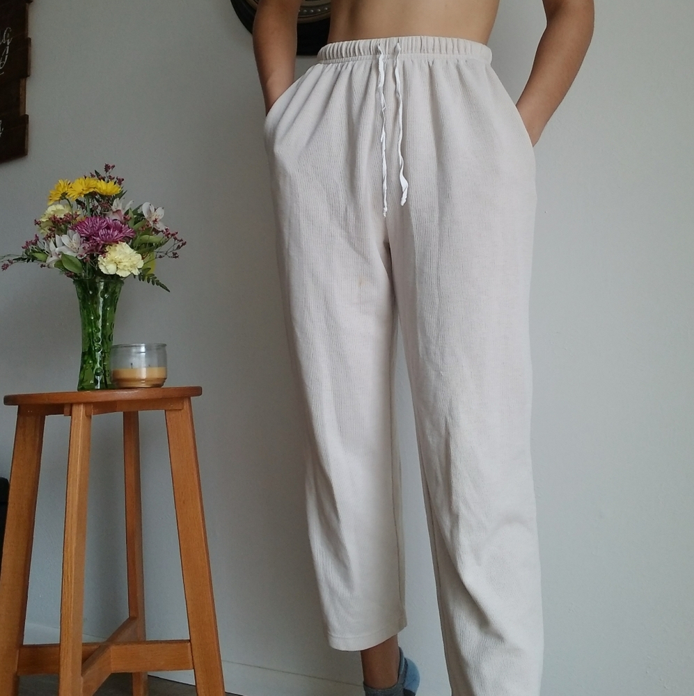 Cream Beach Pants